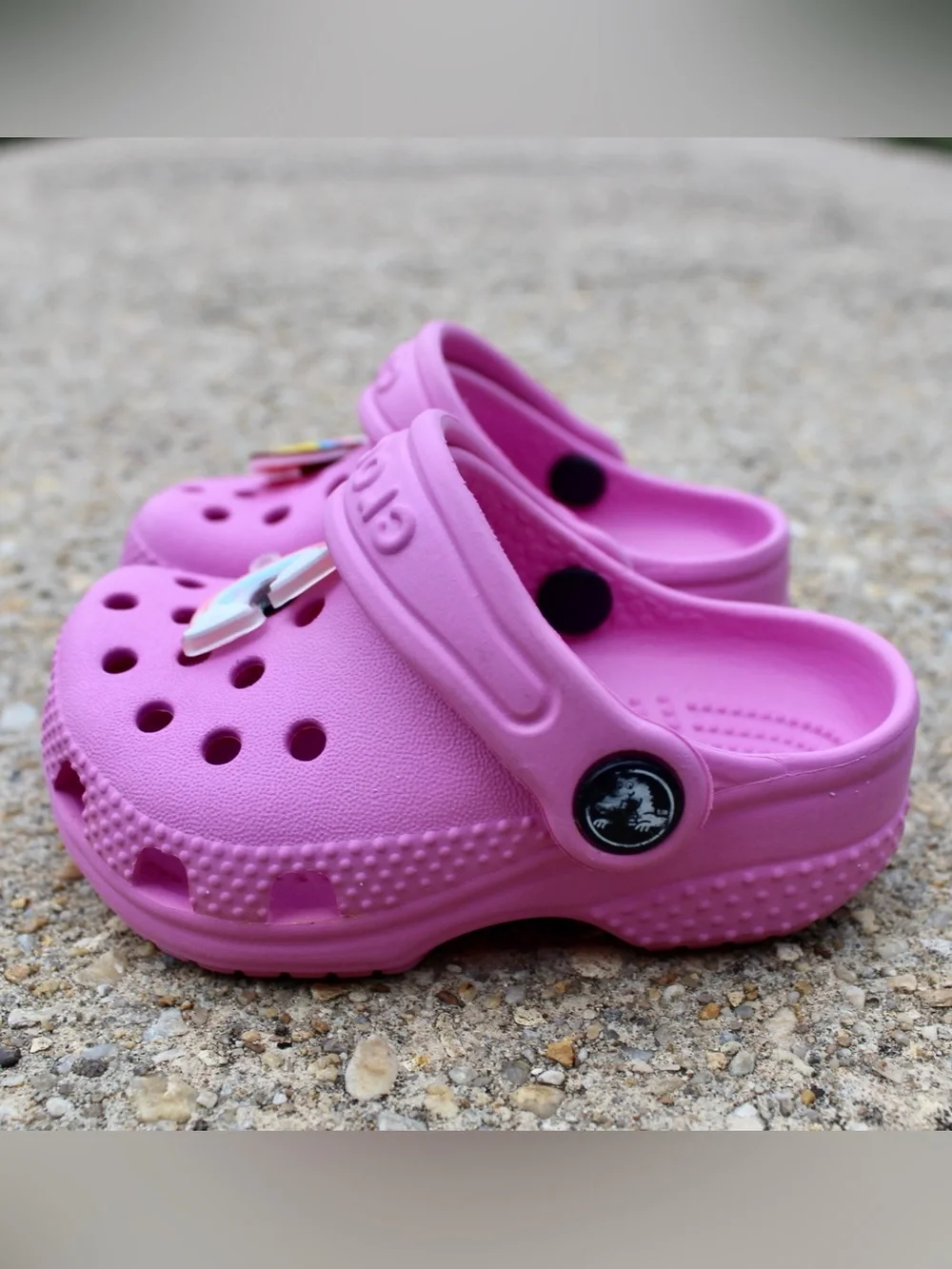 Crocs Pink Classic Clogs Toddler Sz C2/C3